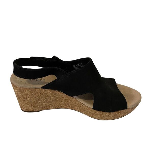 Clarks Collection Shoes Womens Size 11 Wedge Sandals Cork Heel Ultimate Comfort - Picture 1 of 12